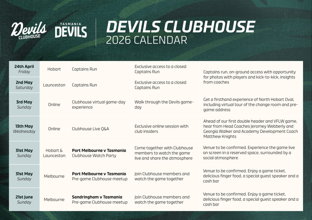 070426 Devils Clubhouse 2026 Events Calendar